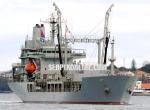 ID 1163 HMNZS ENDEAVOUR (A-11, 7300 tonnes) the Royal New Zealand Navy fleet replenishment tanker, arriving at her Auckland, NZ base. She sailed for scrapping in India on 20 March 2018 under the name...